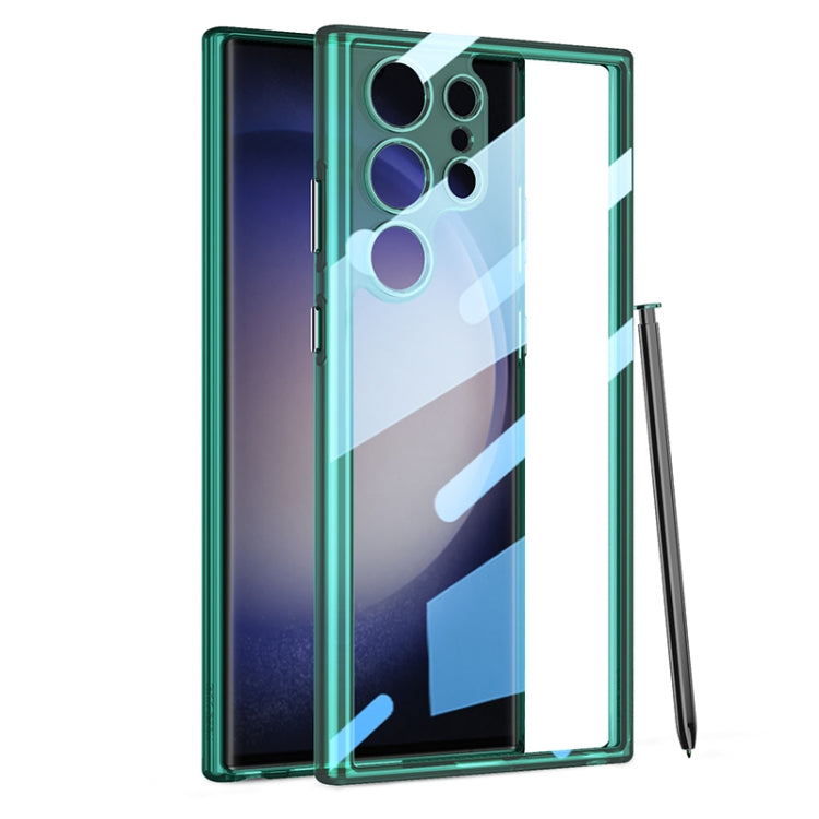 For Samsung Galaxy S23 Ultra 5G GKK Space Frame Transparent PC+TPU Phone Case