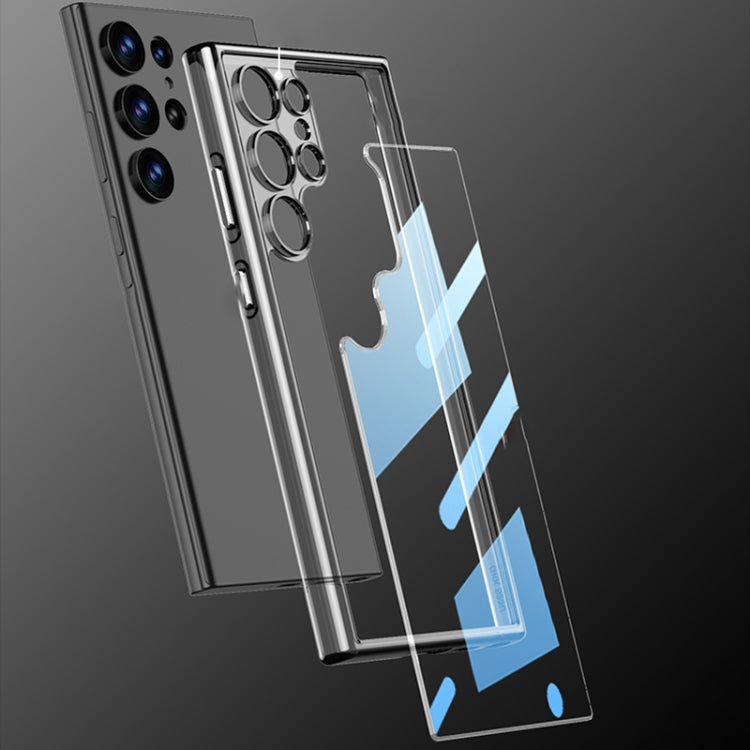 For Samsung Galaxy S23 Ultra 5G GKK Space Frame Transparent PC+TPU Phone Case