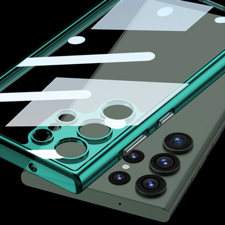 For Samsung Galaxy S23 Ultra 5G GKK Space Frame Transparent PC+TPU Phone Case