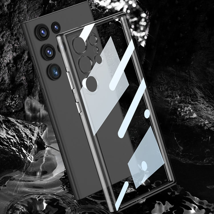 For Samsung Galaxy S23 Ultra 5G GKK Space Frame Transparent PC+TPU Phone Case
