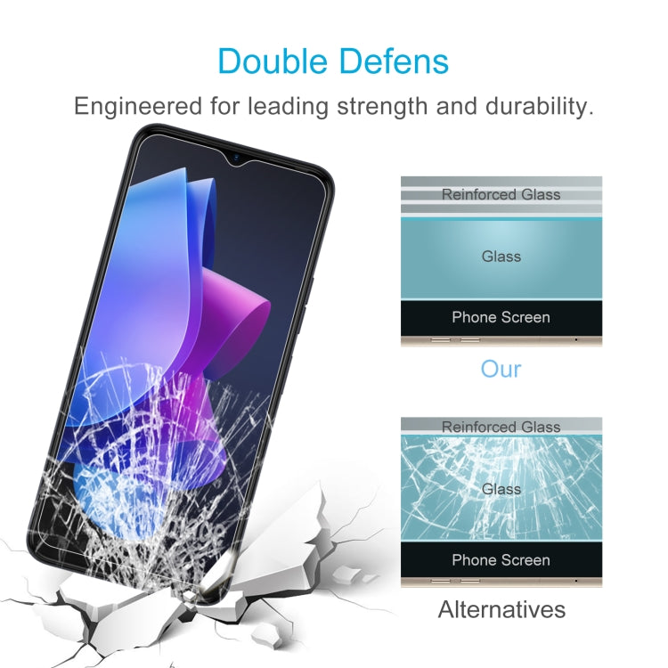For Tecno Pop 7 50pcs 0.26mm 9H 2.5D Tempered Glass Film
