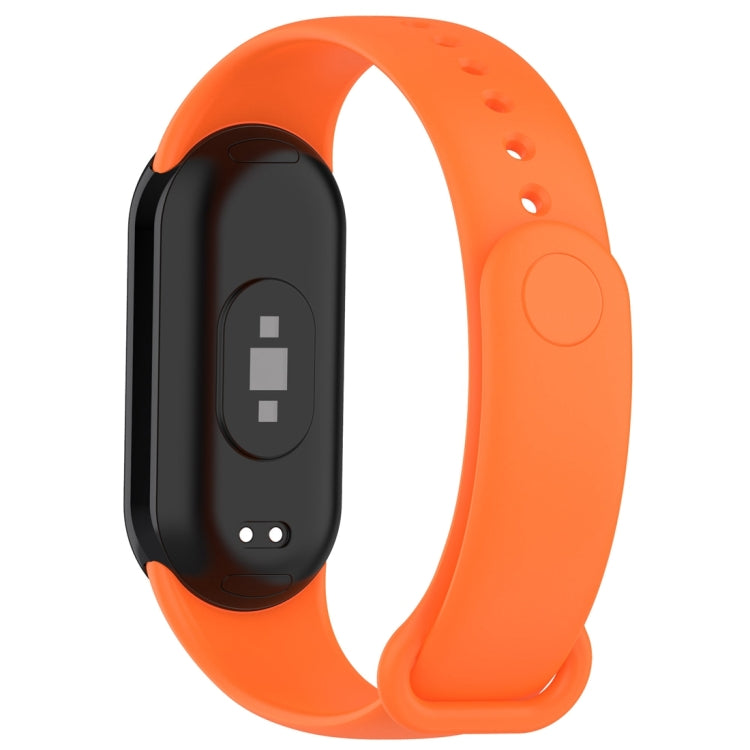 For Xiaomi Mi Band 8 Solid Color Silicone Plug Replacement Watch Band
