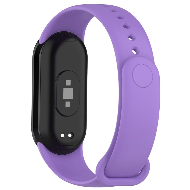 For Xiaomi Mi Band 8 Solid Color Silicone Plug Replacement Watch Band