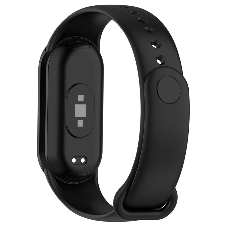 For Xiaomi Mi Band 8 Solid Color Silicone Plug Replacement Watch Band