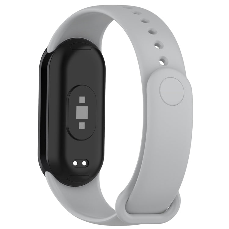 For Xiaomi Mi Band 8 Solid Color Silicone Plug Replacement Watch Band