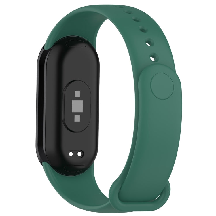 For Xiaomi Mi Band 8 Solid Color Silicone Plug Replacement Watch Band