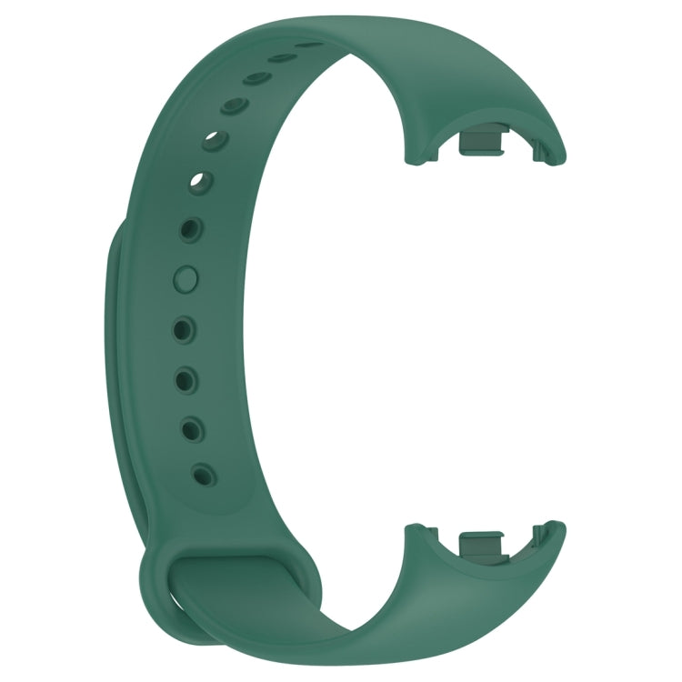 For Xiaomi Mi Band 8 Solid Color Silicone Plug Replacement Watch Band