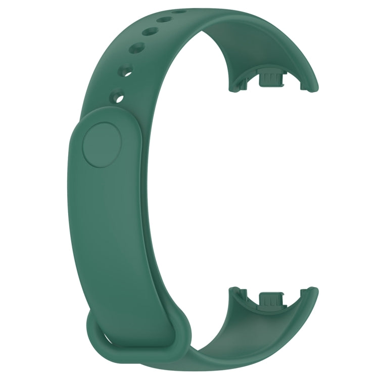 For Xiaomi Mi Band 8 Solid Color Silicone Plug Replacement Watch Band
