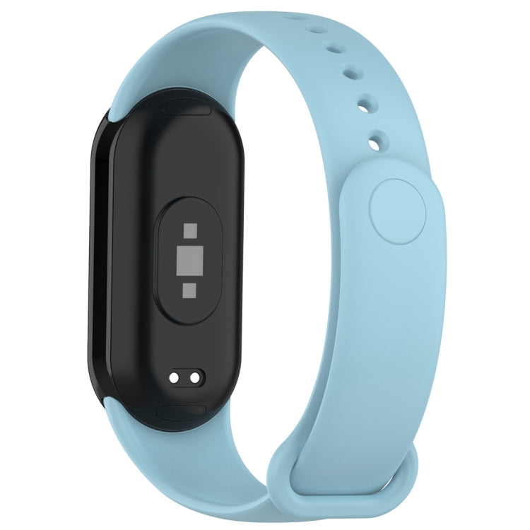 For Xiaomi Mi Band 8 Solid Color Silicone Plug Replacement Watch Band