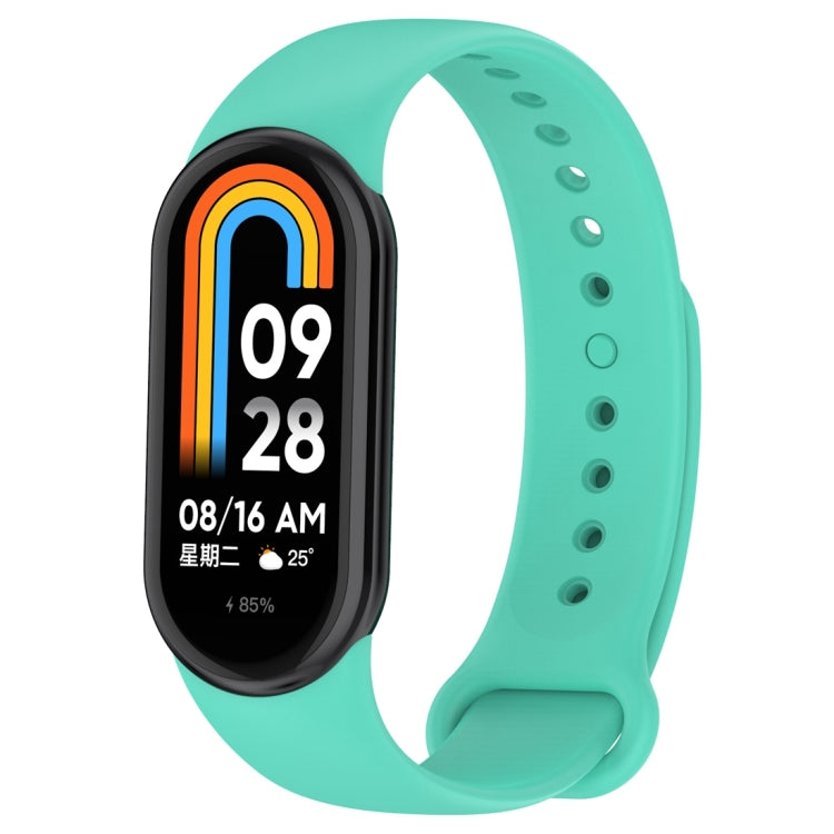 For Xiaomi Mi Band 8 Solid Color Silicone Plug Replacement Watch Band
