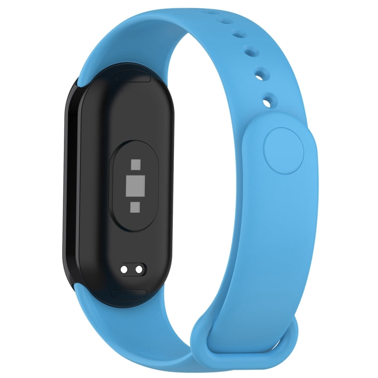 For Xiaomi Mi Band 8 Solid Color Silicone Plug Replacement Watch Band
