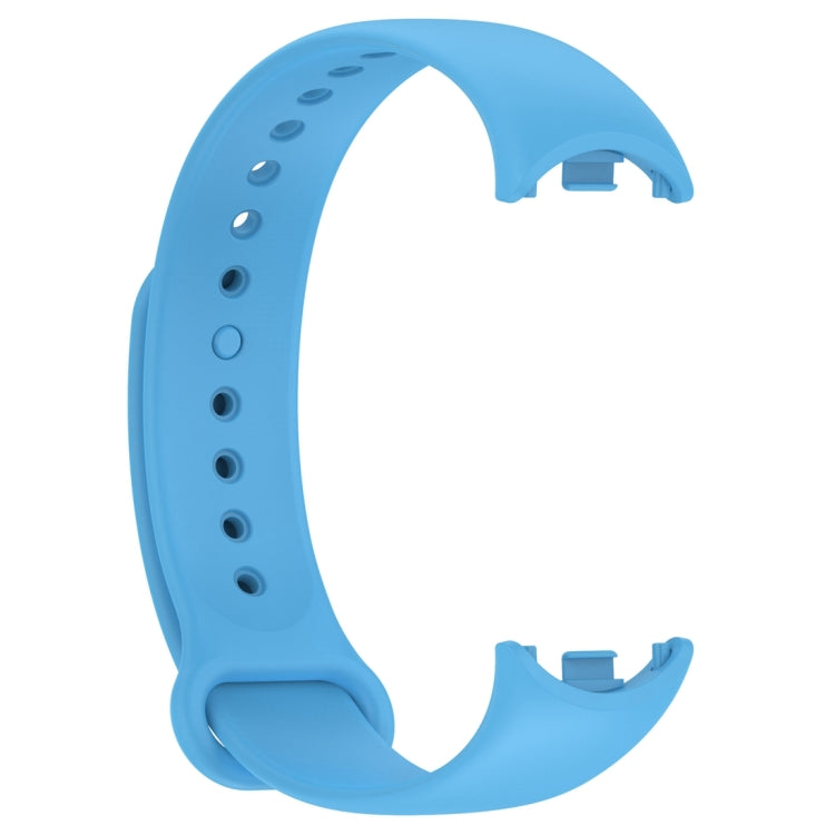 For Xiaomi Mi Band 8 Solid Color Silicone Plug Replacement Watch Band