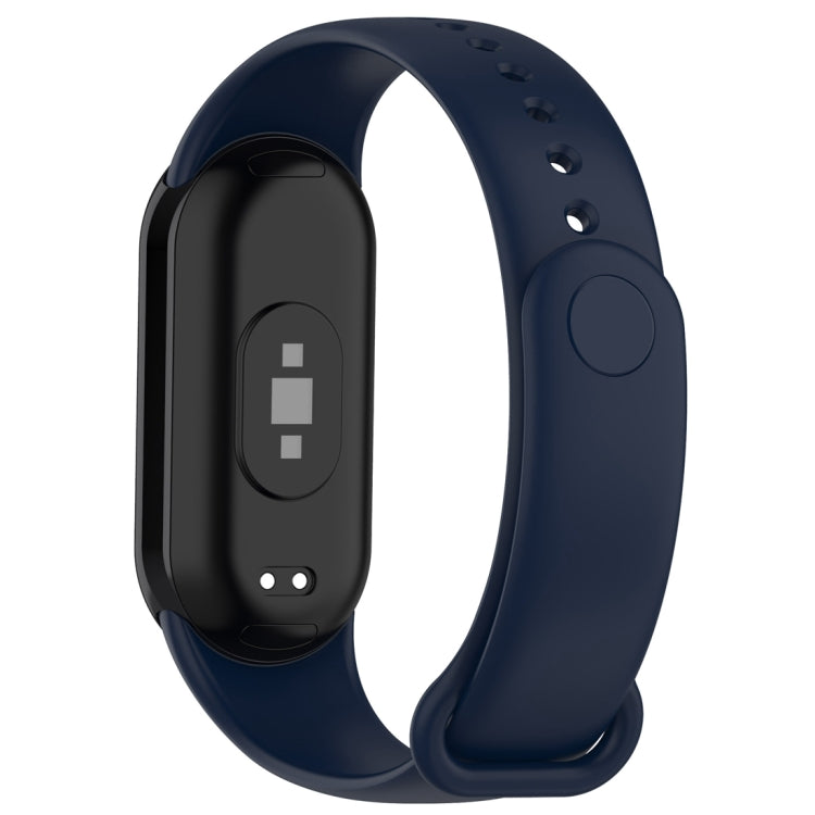 For Xiaomi Mi Band 8 Solid Color Silicone Plug Replacement Watch Band