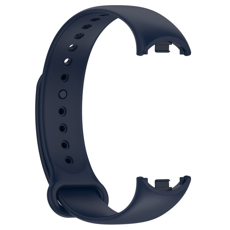 For Xiaomi Mi Band 8 Solid Color Silicone Plug Replacement Watch Band