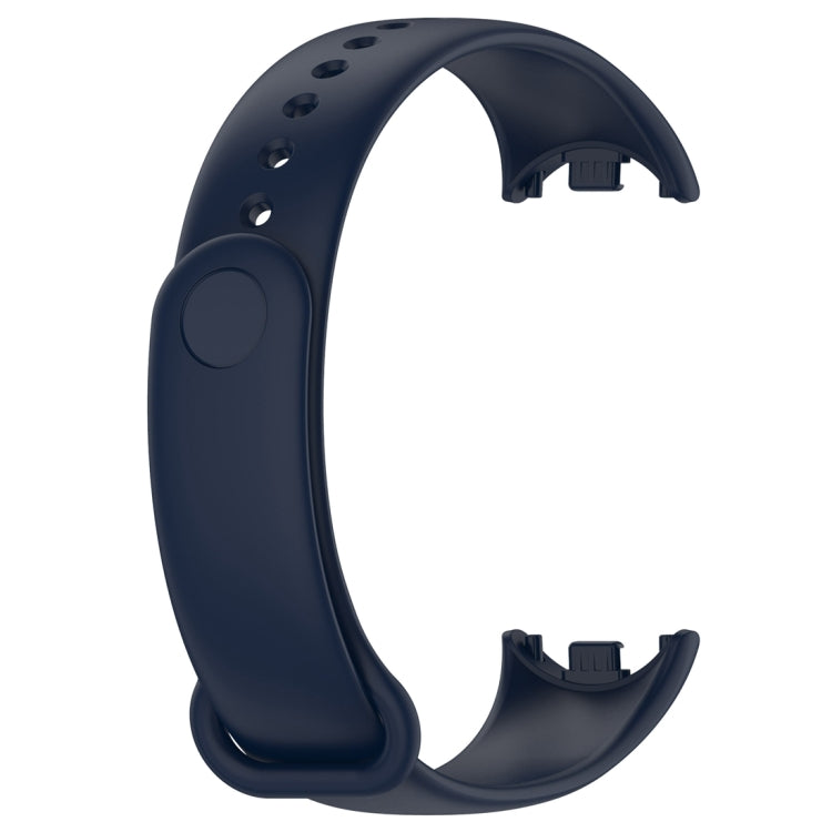 For Xiaomi Mi Band 8 Solid Color Silicone Plug Replacement Watch Band
