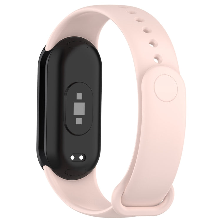 For Xiaomi Mi Band 8 Solid Color Silicone Plug Replacement Watch Band