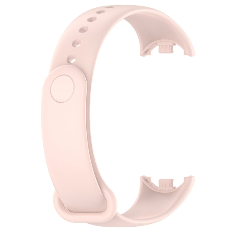 For Xiaomi Mi Band 8 Solid Color Silicone Plug Replacement Watch Band