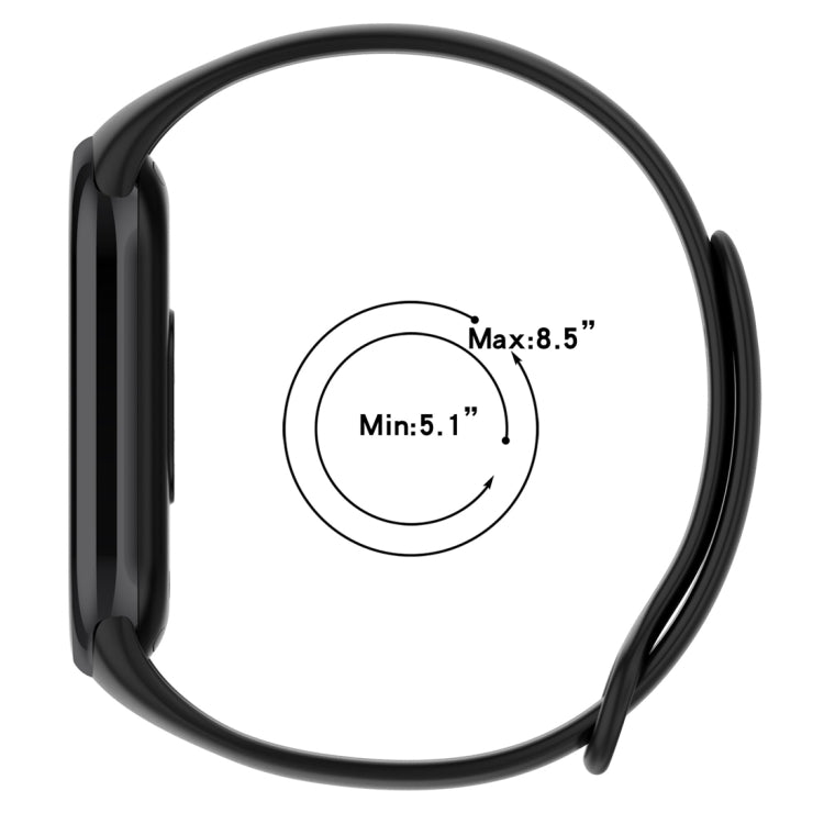 For Xiaomi Mi Band 8 Solid Color Silicone Plug Replacement Watch Band