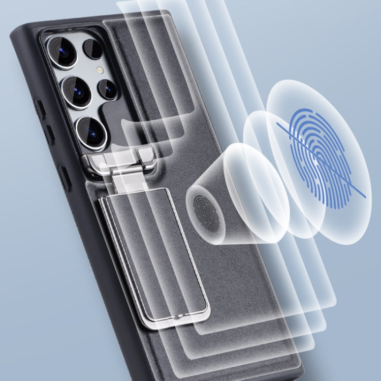 For Samsung Galaxy S23 5G Lens Flip Cover TPU+PU Phone Case