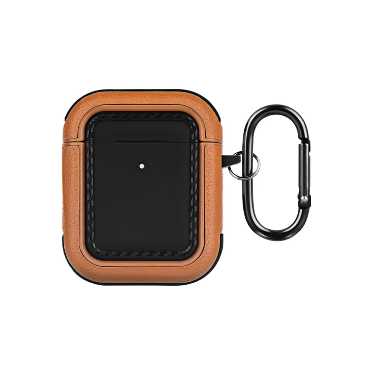 For AirPods 1 / 2 Leather Texture Earphone Protective Case