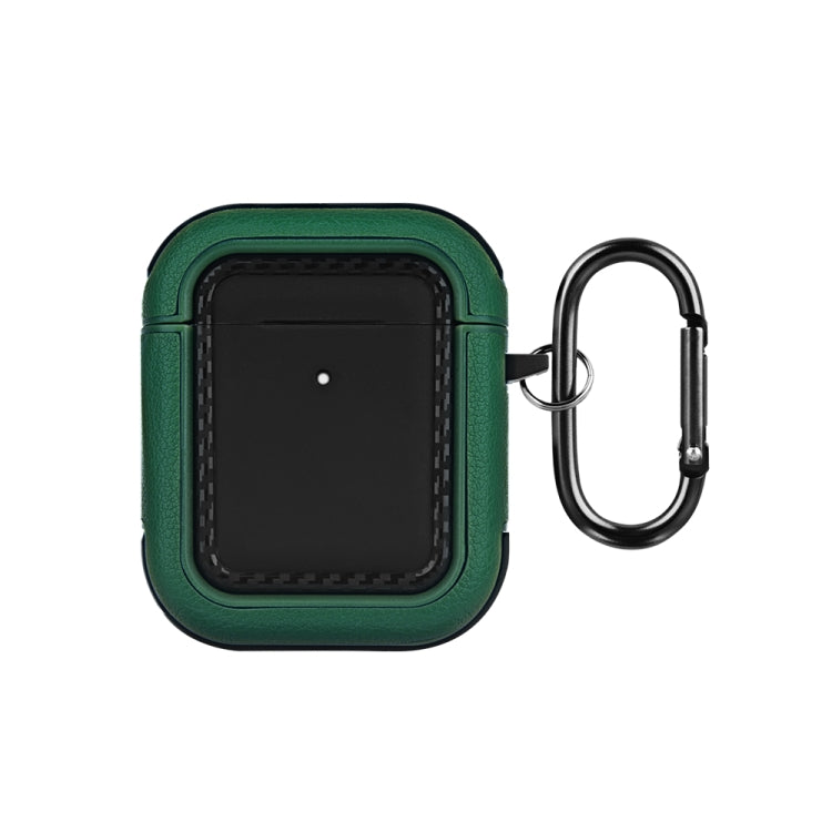 For AirPods 1 / 2 Leather Texture Earphone Protective Case