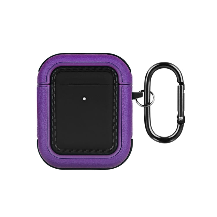 For AirPods 1 / 2 Leather Texture Earphone Protective Case