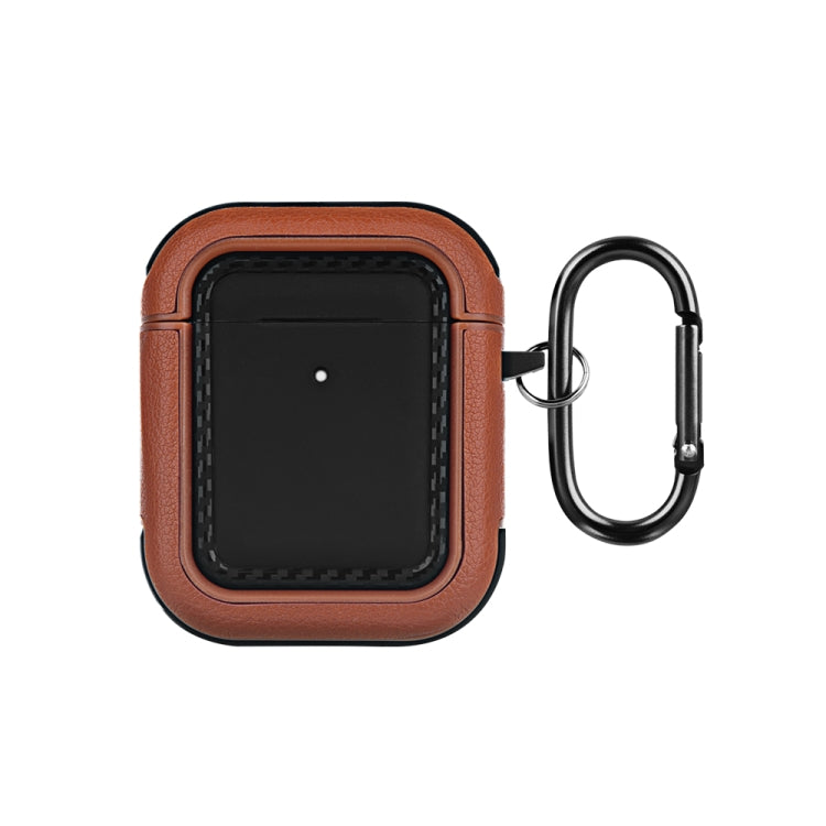 For AirPods 1 / 2 Leather Texture Earphone Protective Case
