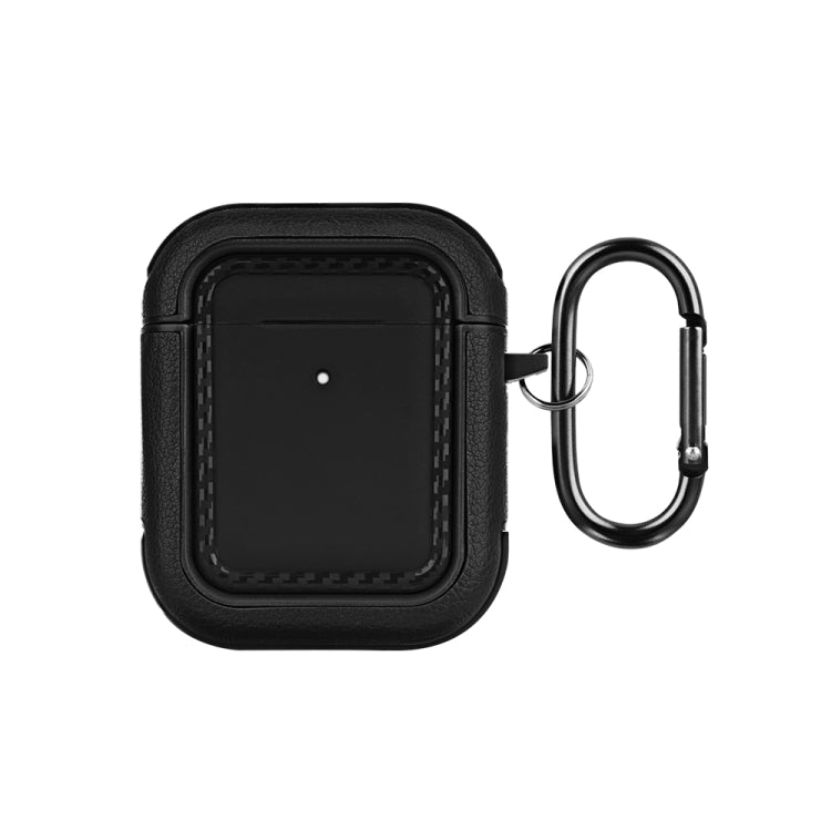 For AirPods 1 / 2 Leather Texture Earphone Protective Case