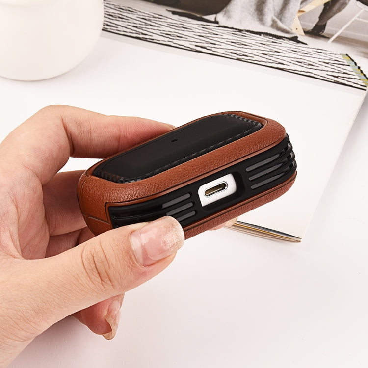 For AirPods 1 / 2 Leather Texture Earphone Protective Case