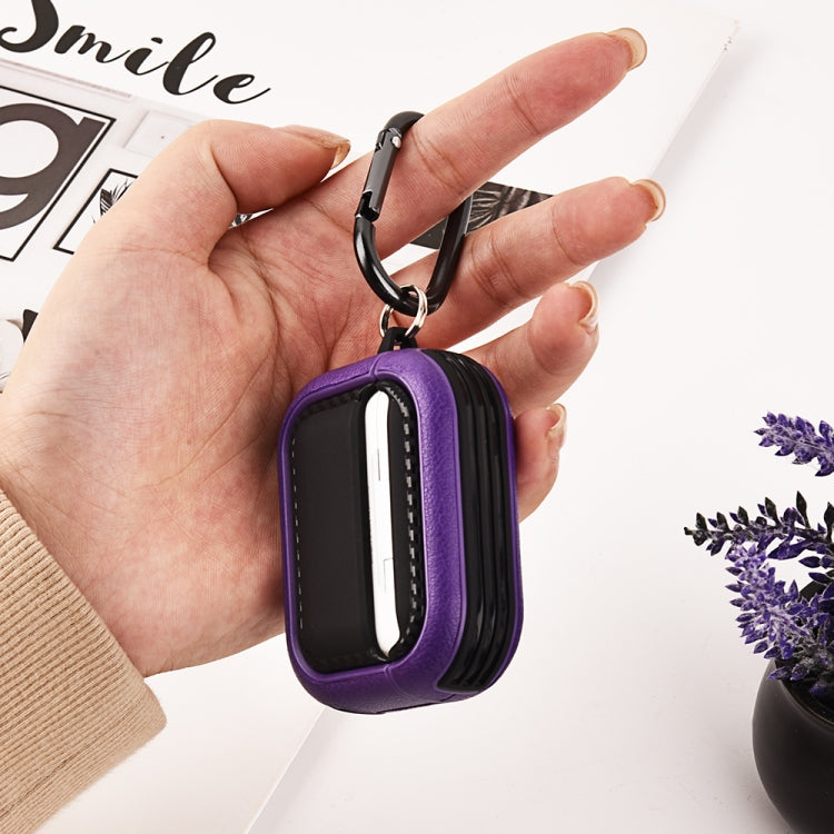 For AirPods 1 / 2 Leather Texture Earphone Protective Case