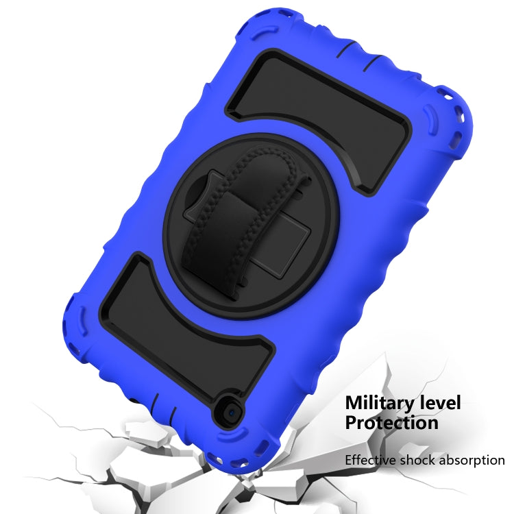 For Samsung Galaxy Tab A 8.4 (2020) 360 Degree Rotation PC + Silicone Shockproof Protective Case with Holder & Hand Strap & Neck Strap