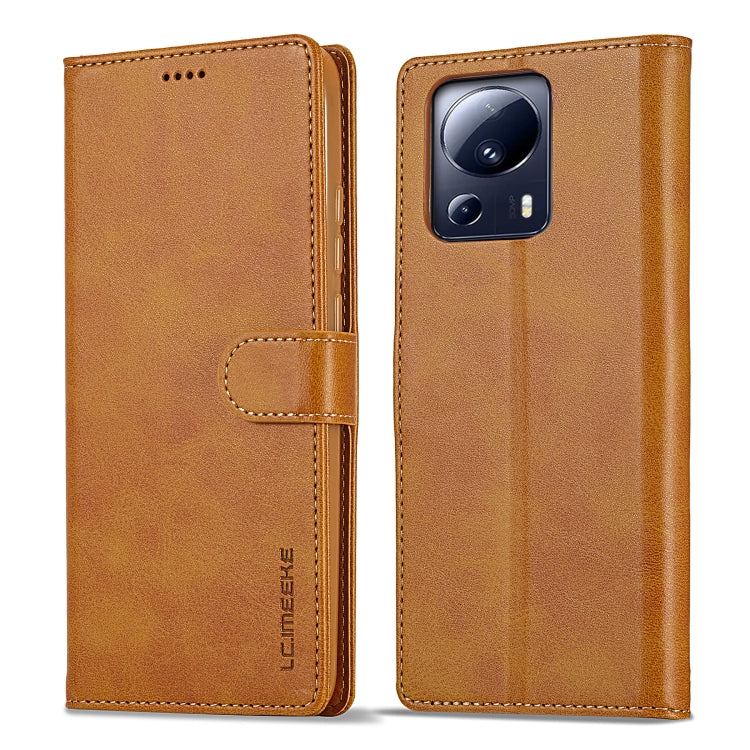 For Xiaomi 13 Lite LC.IMEEKE Calf Texture Horizontal Flip Leather Case