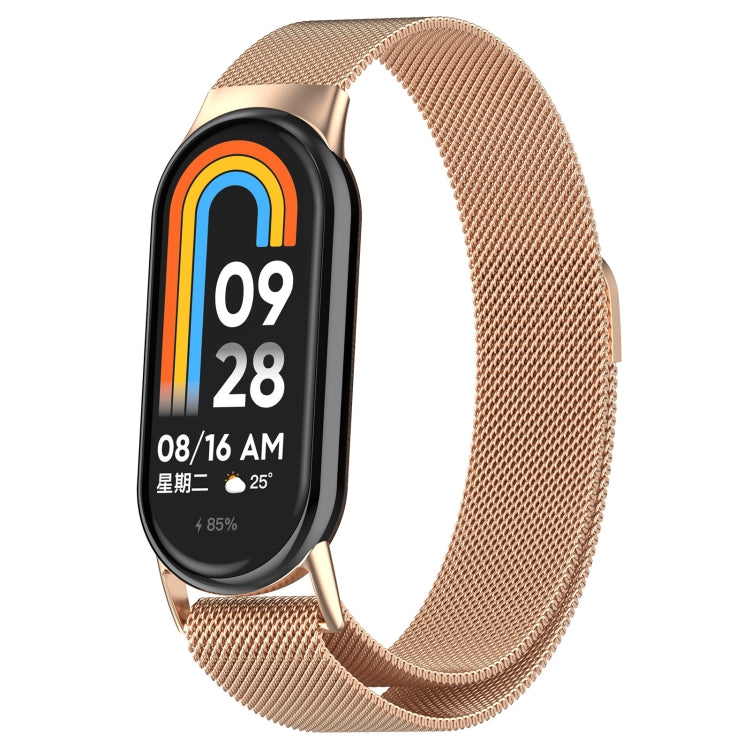 For Xiaomi Mi Band 8 Milanese Metal Watch Band