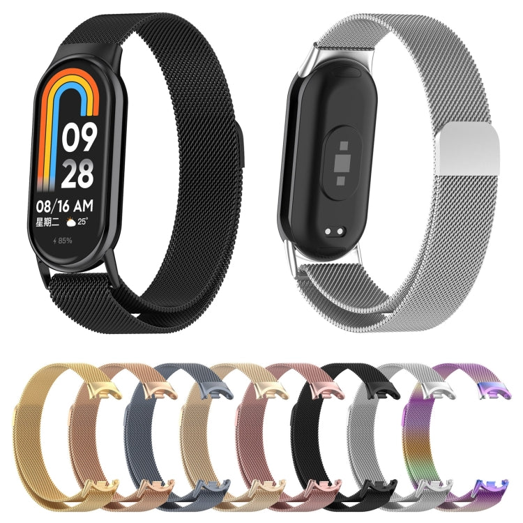 For Xiaomi Mi Band 8 Milanese Metal Watch Band