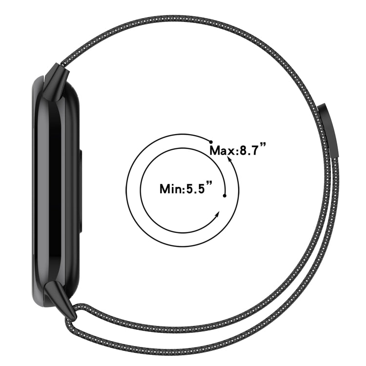 For Xiaomi Mi Band 8 Milanese Metal Watch Band