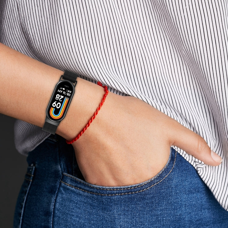For Xiaomi Mi Band 8 Milanese Metal Watch Band