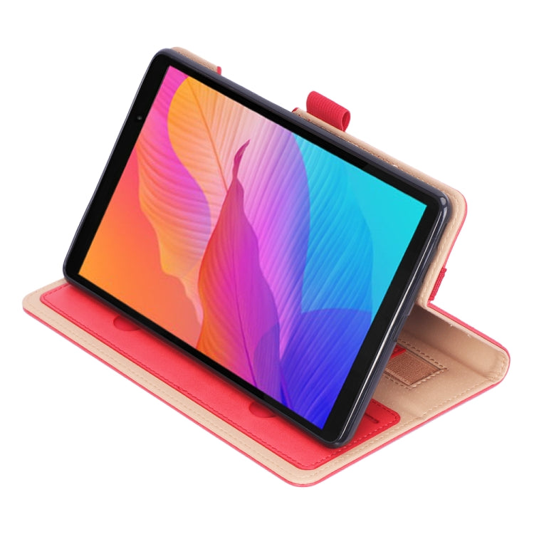 For Huawei MatePad T8 Retro Texture PU + TPU Horizontal Flip Leather Case with Holder & Card Slots & Hand Strap