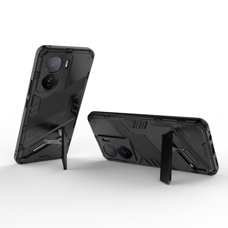 For vivo iQOO Z7 5G Global Punk Armor 2 in 1 PC + TPU Shockproof Phone Case with Invisible Holder