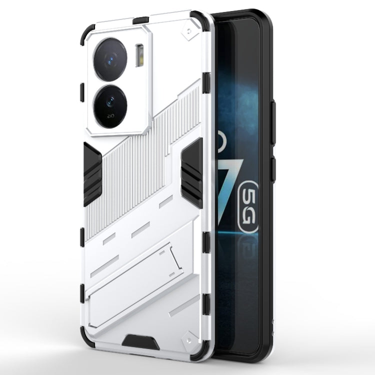For vivo iQOO Z7 5G Global Punk Armor 2 in 1 PC + TPU Shockproof Phone Case with Invisible Holder