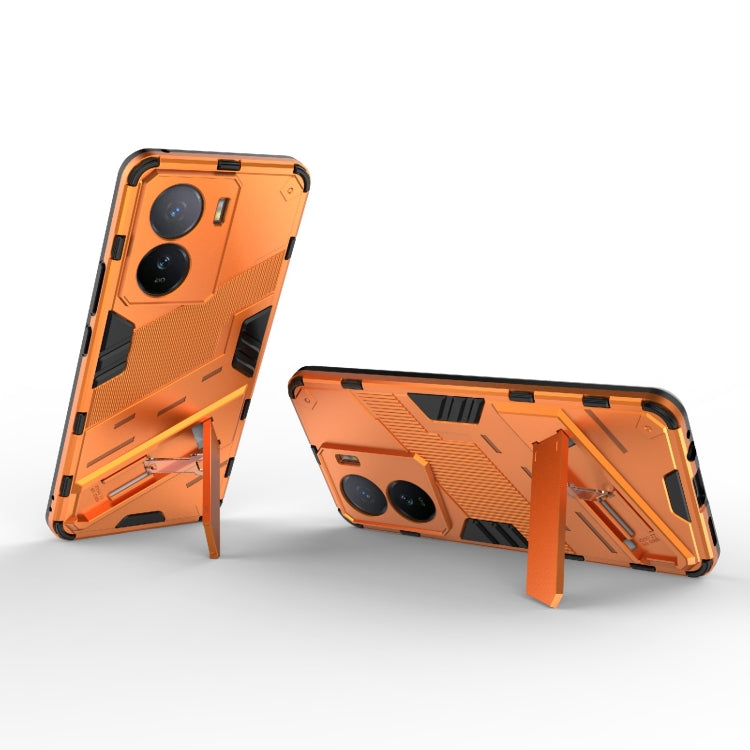 For vivo iQOO Z7 5G Global Punk Armor 2 in 1 PC + TPU Shockproof Phone Case with Invisible Holder