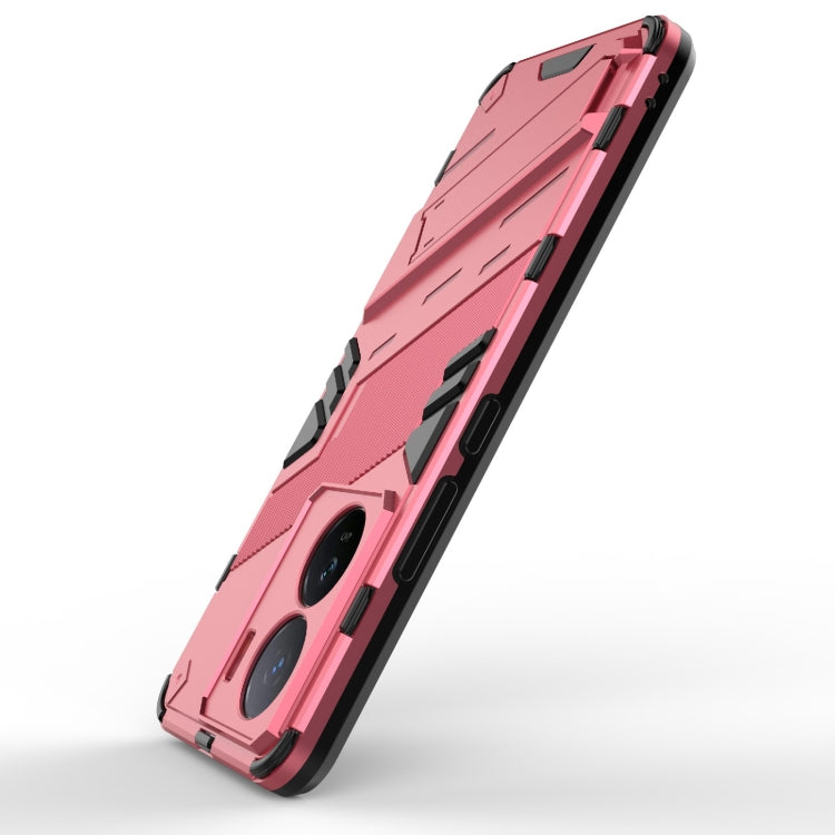 For vivo iQOO Z7 5G Global Punk Armor 2 in 1 PC + TPU Shockproof Phone Case with Invisible Holder