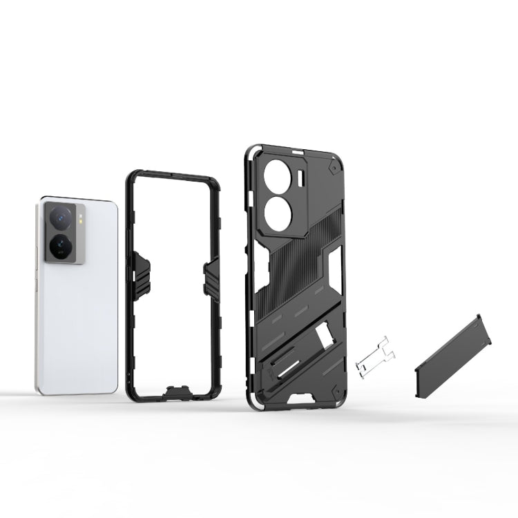 For vivo iQOO Z7 5G Global Punk Armor 2 in 1 PC + TPU Shockproof Phone Case with Invisible Holder