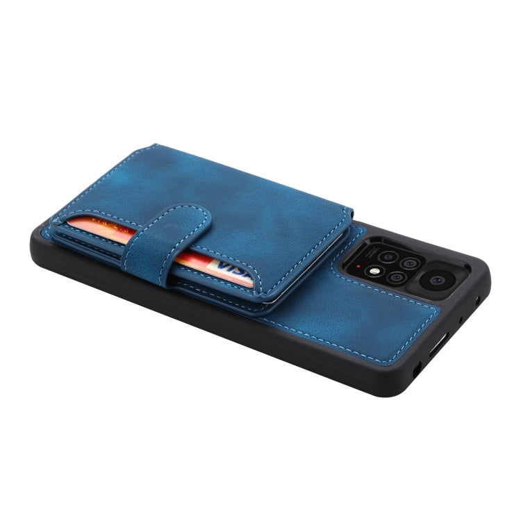 For Xiaomi Redmi Note 11 Pro 4G / 5G Global Skin Feel Dream RFID Anti-theft PU Card Bag Phone Case