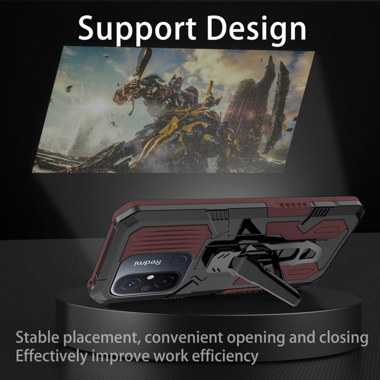 For Xiaomi Redmi 12C Armor Warrior Shockproof PC + TPU Phone Case