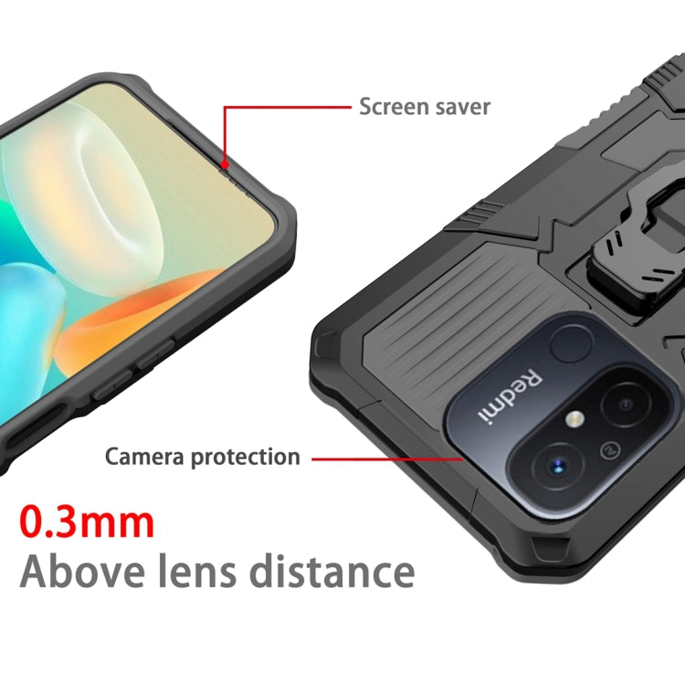 For Xiaomi Redmi 12C Armor Warrior Shockproof PC + TPU Phone Case