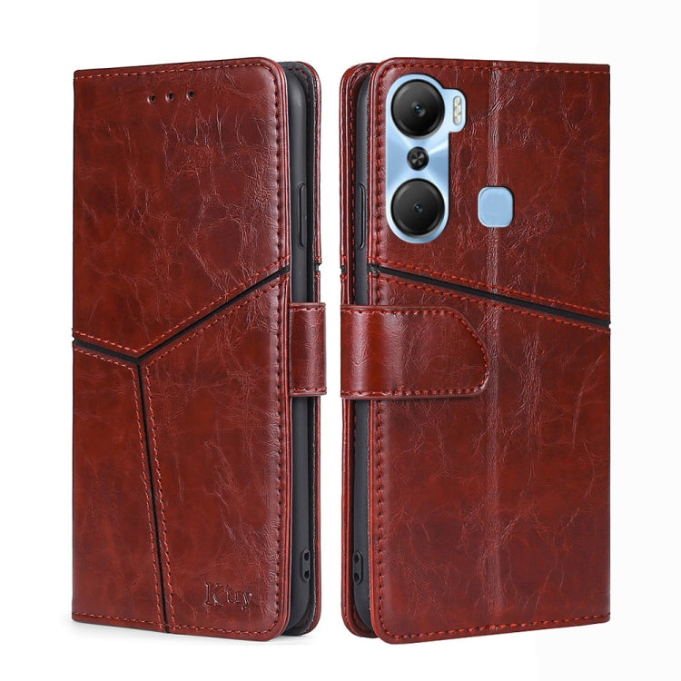 For Infinix Hot 12 Pro Geometric Stitching Flip Leather Phone Case