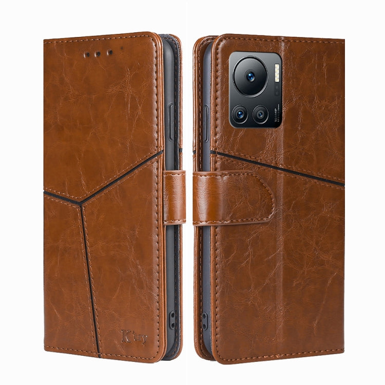 For Infinix Note 12 VIP Geometric Stitching Flip Leather Phone Case