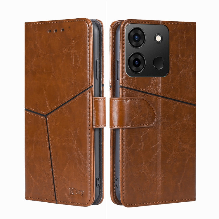 For Infinix Smart 7 Geometric Stitching Flip Leather Phone Case