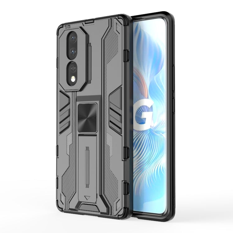 For Honor 80 5G Supersonic PC + TPU Shock-proof Protective Phone Case with Holder