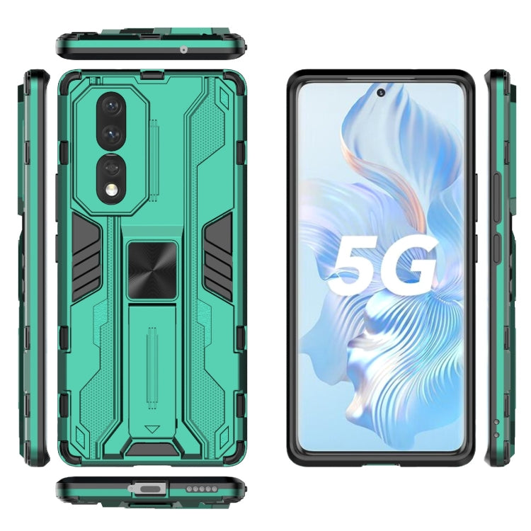 For Honor 80 5G Supersonic PC + TPU Shock-proof Protective Phone Case with Holder
